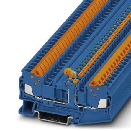 Phoenix Contact 3205226 QTC Series Knife Disconnect Terminal Block Blue, 0.5mm², 2.5 mm², 1-Level, Quick Connect