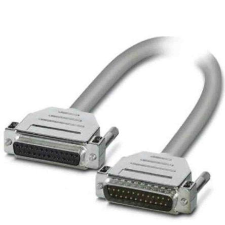 Phoenix Contact Female D-Sub 25-Pin to Male DB25 Serial Cable, 6 m Polyvinyl Chloride, D25SUB Series
