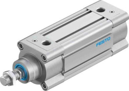 Festo Pneumatic Piston Rod Cylinder - 3657867 63 mm Bore, 100 mm DSBC Series, Double Acting Acting