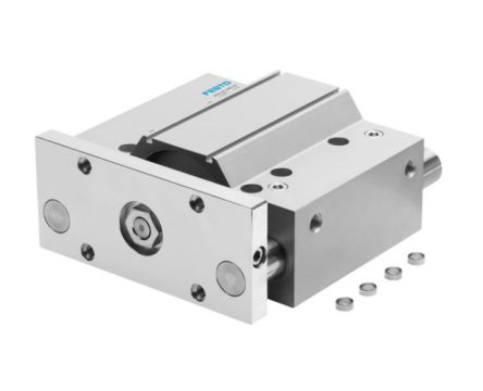 Festo Pneumatic Guided Cylinder - 170890 80 mm Bore, DFM-80-160-P-A-GF Series, 160 mm Double Acting Acting