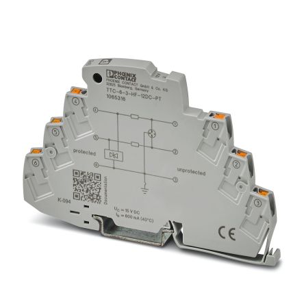 Phoenix Contact Surge Protector, 10 kA, 85 V, DIN Rail