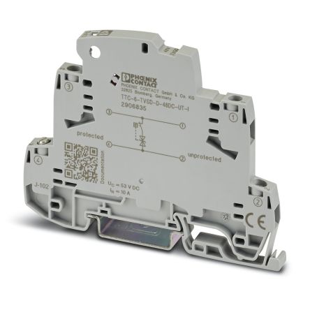 Phoenix Contact Surge Protector, 300 A, 80 V, DIN Rail