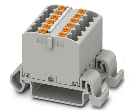Phoenix Contact Distribution Block, 12 Way, 690V, 24A, Grey