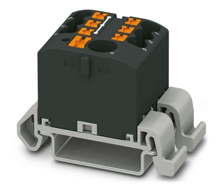 Phoenix Contact Distribution Block, 7 Way, 690V, 24A, Black