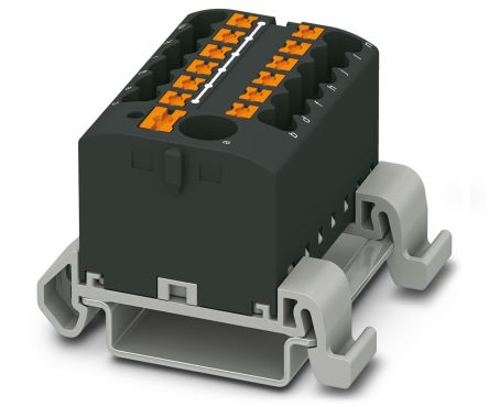 Phoenix Contact Distribution Block, 13 Way, 690V, 24A, Black