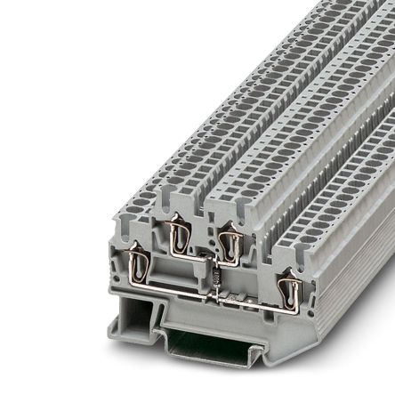 Phoenix Contact 1030753 Component Terminal Block Grey, 0.08mm², 4 mm², 2-Level, Spring Cage