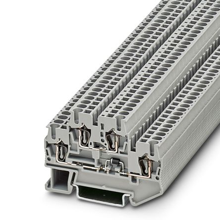 Phoenix Contact 1047533 Component Terminal Block Grey, 0.08mm², 4 mm², 2-Level, Spring Cage