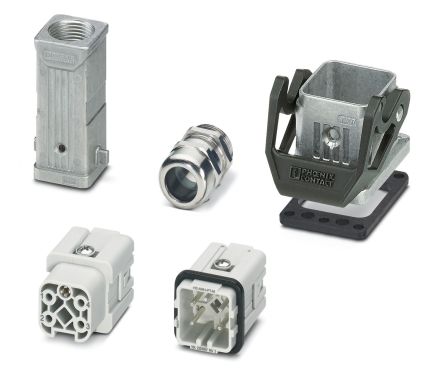 Phoenix Contact, A04PT, Heavy Duty Power Connector Kit, 4 Way, 10A, 230V