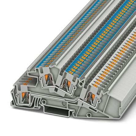 Phoenix Contact PTI Series Terminal Block, 3-Way, 0.2mm², 6 mm² Wire, 28A Push-in