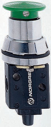Norgren Push Button Pneumatic Manual Control Valve 03 Series, BSPP G 1/8, III B