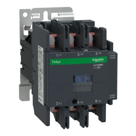 Schneider Electric TeSyS D Contactor, 24V dc Coil, 3-Pole, 80 A, 45 kW 24V dc, 1 NO/1 NC, 690V