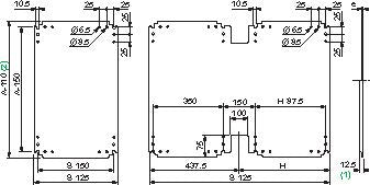 Schneider Electric Galvanised Steel Mounting Plate Mounting Plate, 375mm W, 1140 mm L for Use with Thalassa PLA