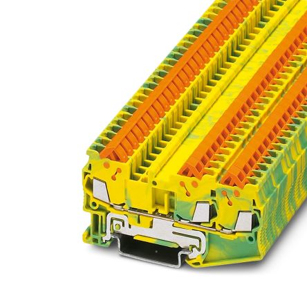Phoenix Contact OTC Series Earth Terminal Block, 3-Way, 24AWG Wire Quick Connect