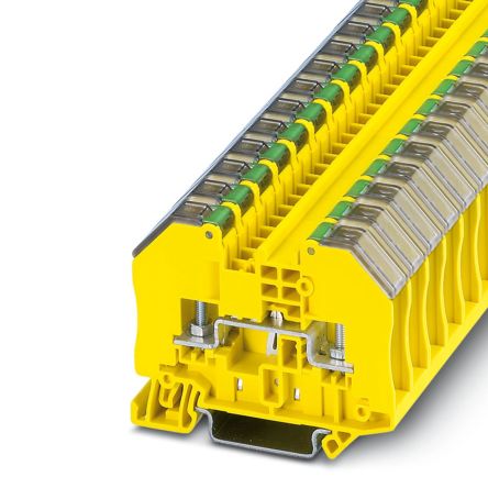 Phoenix Contact 3049958 RTO 3-PE-TC Series Earth Terminal Block Yellow, Green, 0.1mm², 2.5 mm², 1-Level, Bolt