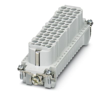 Phoenix Contact HC-D64 Series Heavy Duty Power Connector Insert, 64-Contact, 4 Row, 1584444