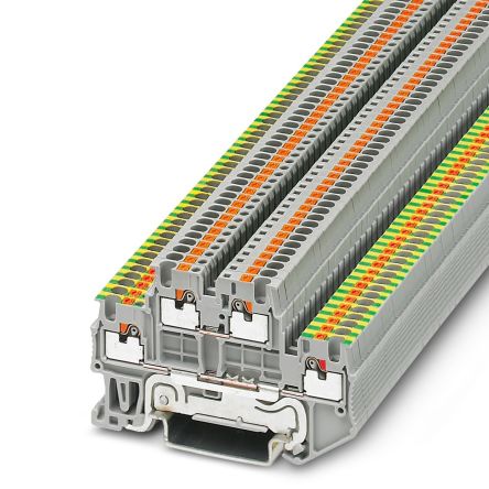 Phoenix Contact 3208553 PTTB 1.5/S-PE/ L Series Multi Level Terminal Block Grey, 0.14mm², 1.5 mm², 2-Level, Push-in