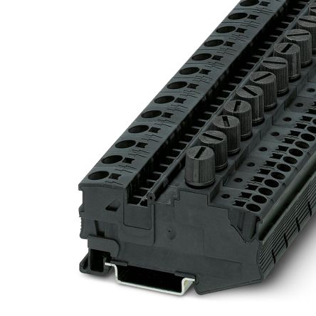 Phoenix Contact 3034248 DT 6 Series Fused DIN Rail Terminal Black, 0.5mm², 10 mm², 1-Level, Leg Spring