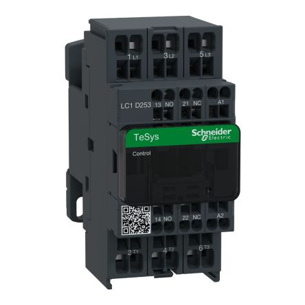 Schneider Electric TeSyS D Contactor, 24V Coil, 3-Pole, 25 A, 5.5 kW 24V, 3 NO