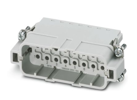 Phoenix Contact A16 Series Heavy Duty Power Connector Insert, 16-Contact, 2 Row, 1585430