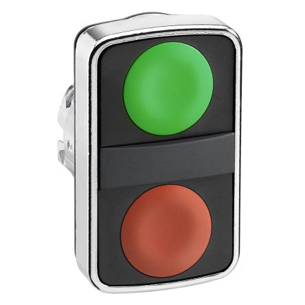 Schneider Electric Harmony XB4 Series Red, Green Momentary Push Button Head, 22 mm Cutout