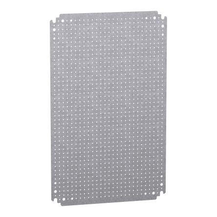 Schneider Electric Galvanised Steel Mounting Plate Perforated Mounting Plate, 365mm W, 550 mm L for Use with Spacial