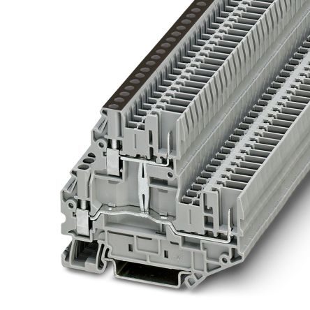 Phoenix Contact 3060377 UTTB 2 Series Double Level Terminal Block Grey, 0.14mm², 4 mm², 2-Level, Screw