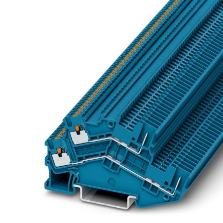 Phoenix Contact 3214505 PTTBS 1.5/S/2P BU Series Double Level Terminal Block Blue, 0.14mm², 1.5 mm², 2-Level, Push-in