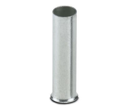 Phoenix Contact, A 10 -25 - 1090628 Insulated Bootlace Ferrule, 25 mm Pin Length, 4.5 mm Pin Diameter, Silver