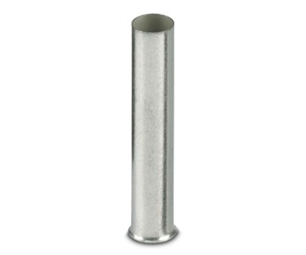 Phoenix Contact, A 16 -25 Insulated Bootlace Ferrule, 25 mm Pin Length, 5.8 mm Pin Diameter, Silver to 6 AWG Wire Size