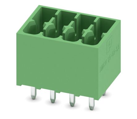 Phoenix Contact DMCV 1.5 Series Pluggable Terminal Block, 4-Contact, 3.5 mm Pitch, 2 Row, 1053837