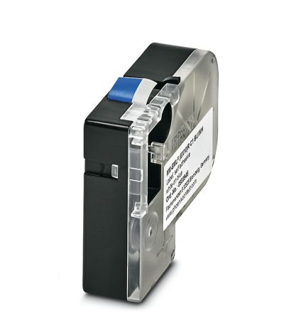 Phoenix Contact White on Blue Label Printer Tape, 8000 mm Length, 10 mm Width, 8 m Label Length, 10 mm Label Width