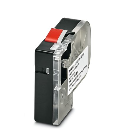 Phoenix Contact White on Red Label Printer Tape, 8000 mm Length, 12 mm Width, 8 m Label Length, 12 mm Label Width