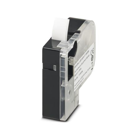 Phoenix Contact Black on White Label Printer Tape, 6 m Length, 14 mm Width, 8 m Label Length, 14 mm Label Width
