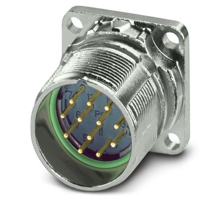 Phoenix Contact Circular Connector, 12 Contacts, Front, M23 Connector, Plug, Male, IP66, IP68, IP69K, M23 PRO Series
