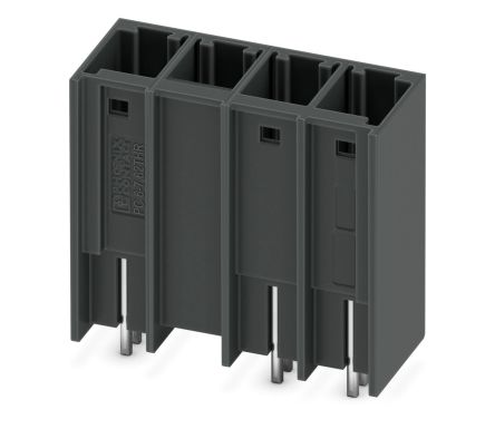 Phoenix Contact PCV 6/-GL-THR Series Pluggable Terminal Block, 3-Contact, 7.62 mm Pitch, 1 Row, 1192609
