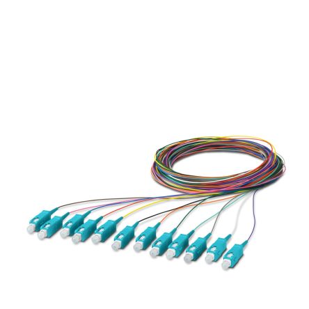 Phoenix Contact Fibre Optic Cable, 125 μm Plastic, Turquoise, 2.5 m