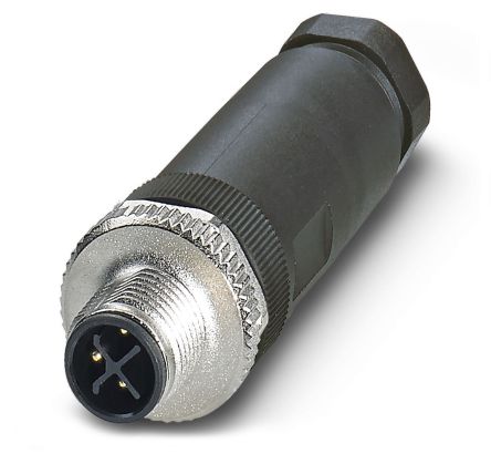 Phoenix Contact Circular Connector, 3 Contacts, Screw, M12 Connector, Plug, IP67, SACC Series