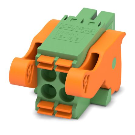 Phoenix Contact 5-LR, 5/2-ST-3, DFMC 1 Series Pluggable Terminal Block, 4-Contact, 3.5 mm Pitch, 2 Row, 1790483