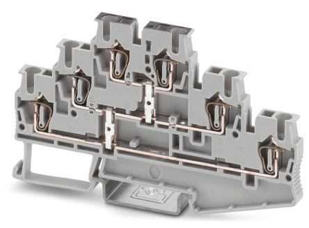 Phoenix Contact 3036068 Multi Level Terminal Block Grey, 2.5mm², 3-Level, Spring Cage