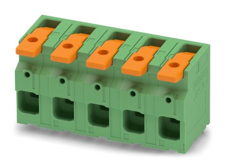 Phoenix Contact PCB Terminal Block, 5-Contact, 15 mm Pitch, Through Hole, 1 Row