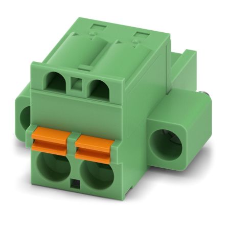 Phoenix Contact Pluggable Terminal Block, 2-Contact, 5.08 mm Pitch, 1 Row, 1795996