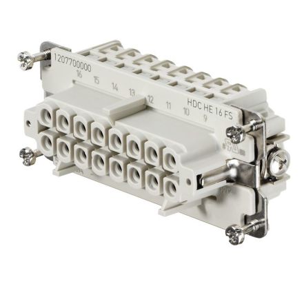 Weidmüller Contact Insert, 16A, HE Series Female, 16 Contacts