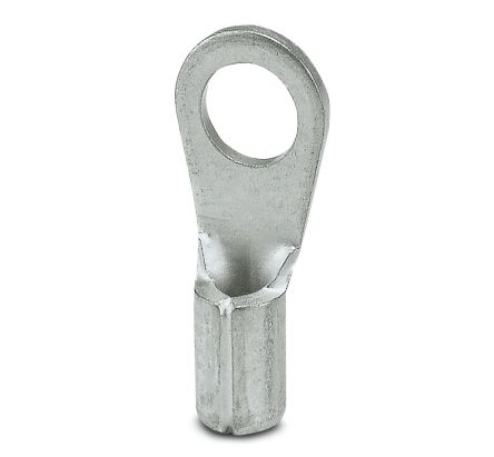 Phoenix Contact, C-RC 1/M3 DIN 3240070 Uninsulated Ring Terminal, M3 Stud Size 20 AWG, Silver