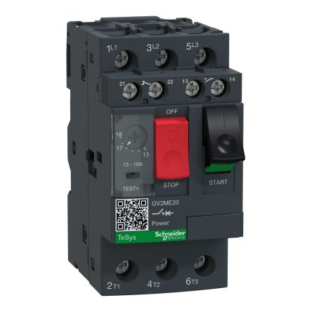 Schneider Electric 13A, 18 A GV2ME Mini Circuit Breaker, 690V, 60 °C, -20 °C