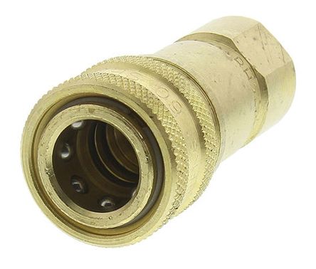 Parker Brass Hydraulic Quick Connect Coupling Female G 1 in, 105 bar