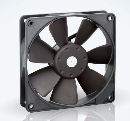 ebm-papst 4400 F Series Axial Fan, 24V dc, 170 m³/h, 5 W, 210 mA Max, IP20 119 mm 119mm 25 mm