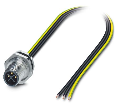 Phoenix Contact Circular Connector, 3 Contacts, Rear, M12 Connector, Plug, Male, IP65, IP67