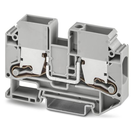 Phoenix Contact 1329672 Feed Through Terminal Block Grey, 25mm², 2.5 mm², 2-Level, Push-in