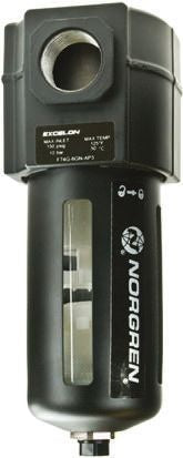 Norgren EXCELON 74 series 40 μm 3/4 in 10 bar Pneumatic Filter 83 dm³/s max with Automatic drain