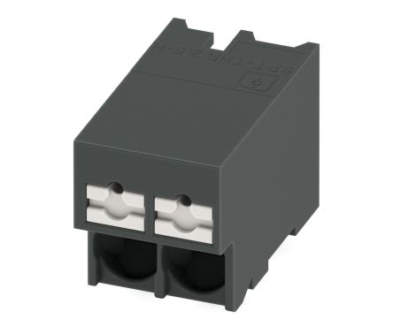 Phoenix Contact PCB Terminal Block, 2-Contact, 5 mm Pitch, Solder, 1 Row